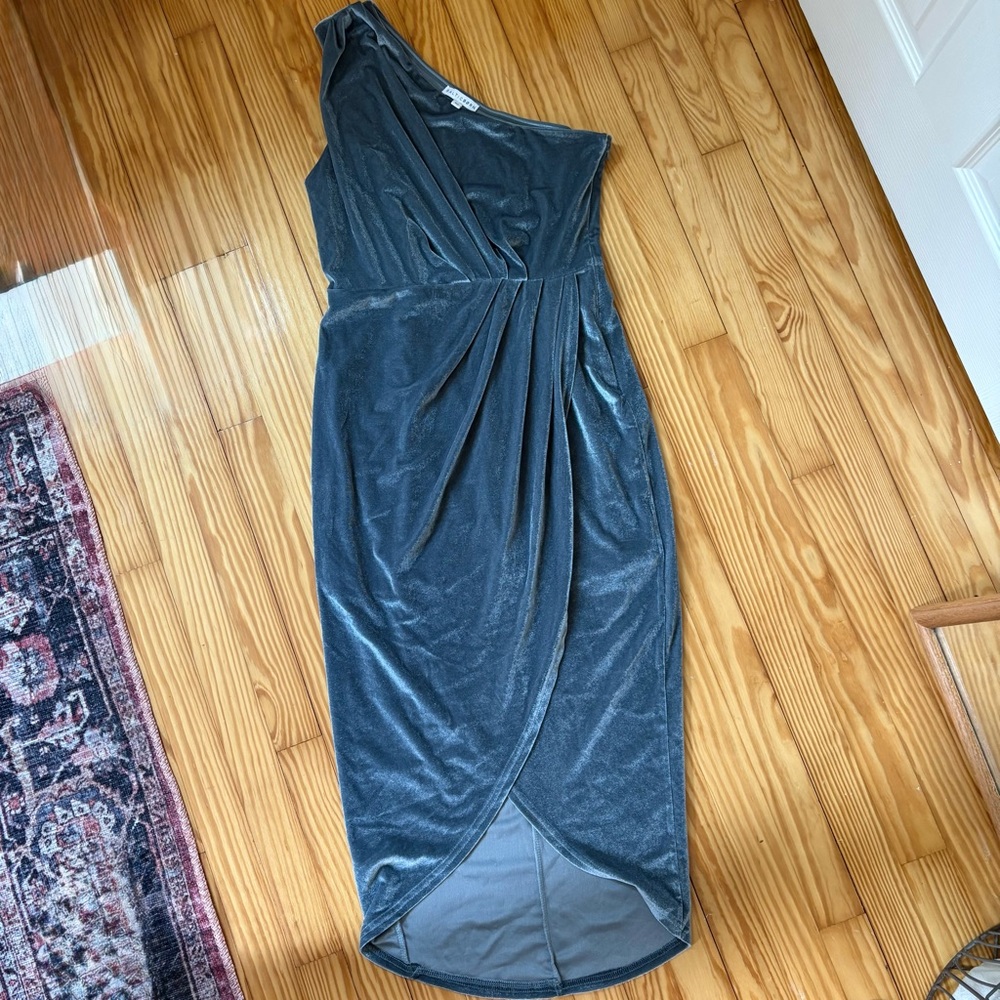 Baltic Born One-Shoulder Slate Blue Dress